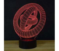 3D lampa "Gyroskopické kruhy"