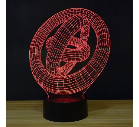 3D lampa "Gyroskopické kruhy"