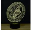 3D lampa "Gyroskopické kruhy"