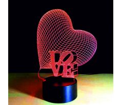 3D lampa "LOVE"