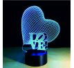 3D lampa "LOVE"