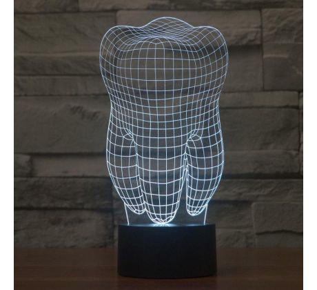 3D lampa "Zub"