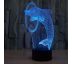 3D lampa "Delfín" Delfín s kruhom