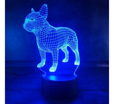 3D Lampa "Francúzsky bulldog"