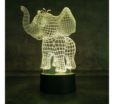 3D lampa "Sloník"