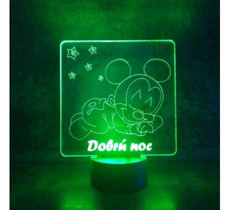 3D Lampa "Mickey Mouse" dobrú noc