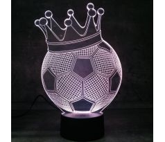 3D Lampa "Futbalka s korunkou"