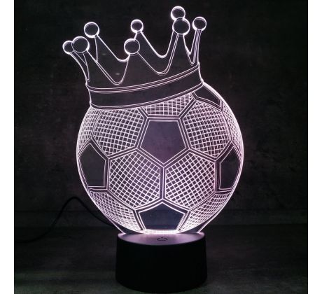 3D Lampa "Futbalka s korunkou"