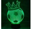 3D Lampa "Futbalka s korunkou"