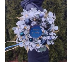 Veniec v modro - zlatej farbe