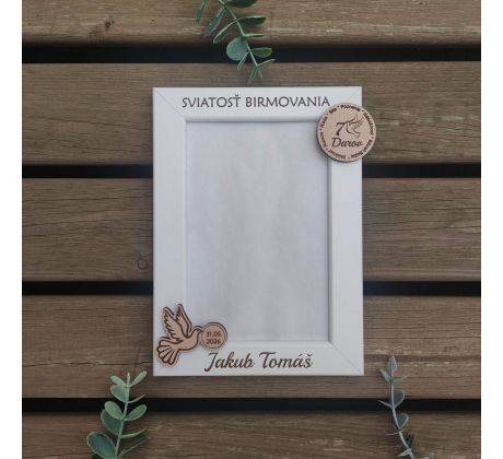 Fotorámik k birmovke – personalizovaný darček s menom a dátumom