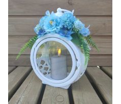 Biely spomienkový lampáš