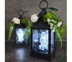 LED lampáš s anjelikom na hrob